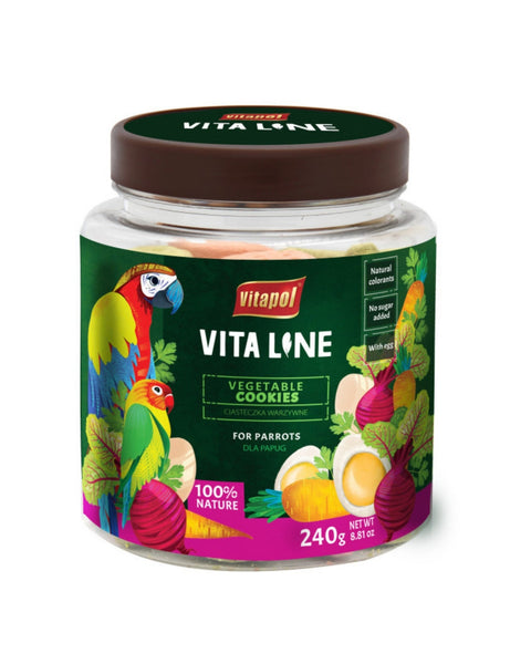 A & E Cages Vitapol Vita Line Vegetable Cookies for Parrots 1ea/240 g
