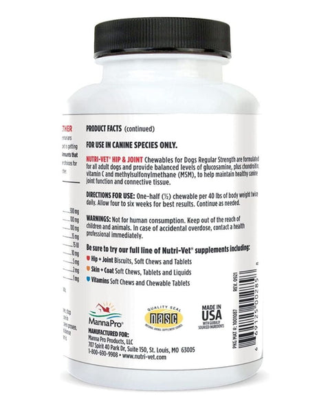 Nutri-Vet Hip & Joint Early Care Liver Chewables 1ea/120 Tablets