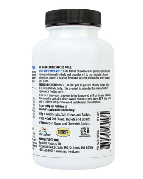 Nutri-Vet Puppy-Vite Liver Chewables 1ea/60 ct