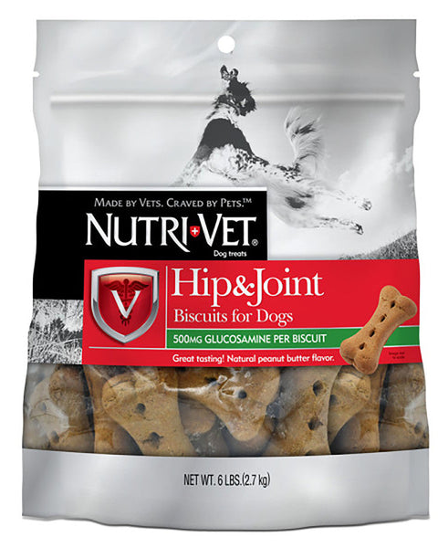 Nutri-Vet Hip & Joint Dog Biscuits Peanut Butter 1ea/LG, 6 lb