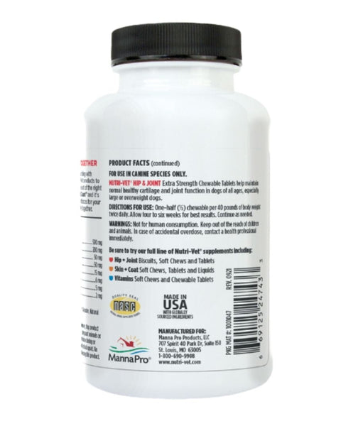 Nutri-Vet Hip & Joint Plus Liver Chewables 1ea/75 ct
