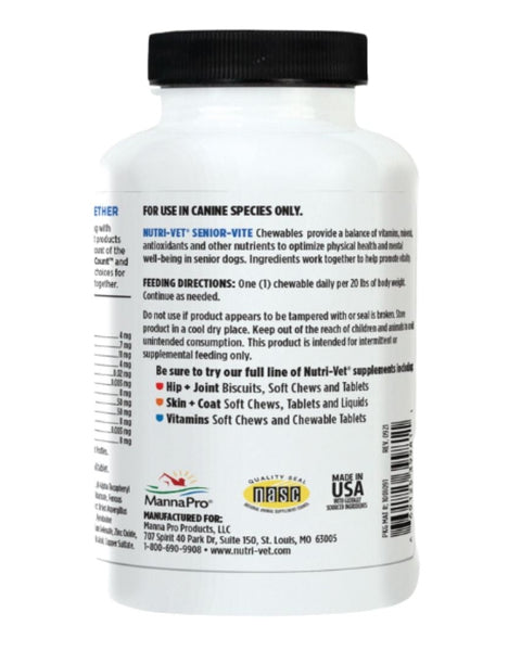 Nutri-Vet Senior-Vite Liver Chewables 1ea/120 ct