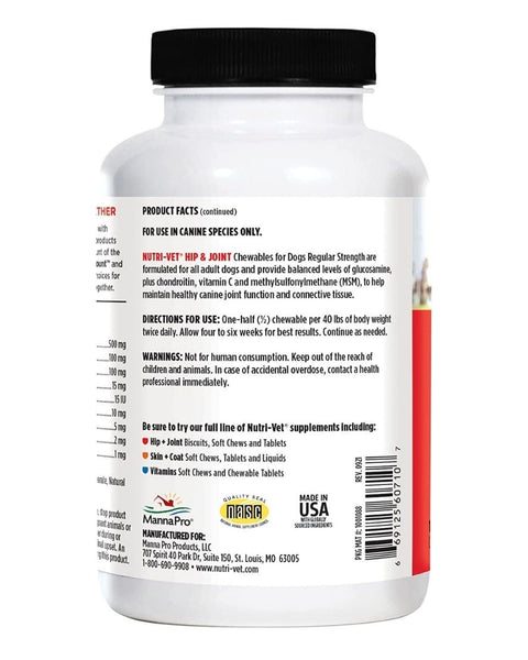Nutri-Vet Hip & Joint Early Care Liver Chewables 1ea/180 ct