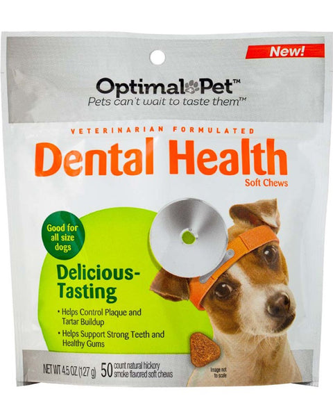 Nutri-Vet Optimal Pet Dental Soft Chews Hickory Smoke 1ea/4.5 oz, 50 ct