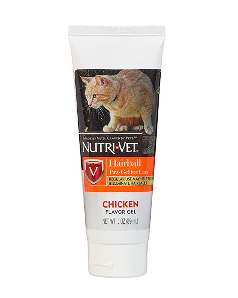 Nutri-Vet Hairball Chicken Flavor Paw-Gel for Cats 1ea/3 oz