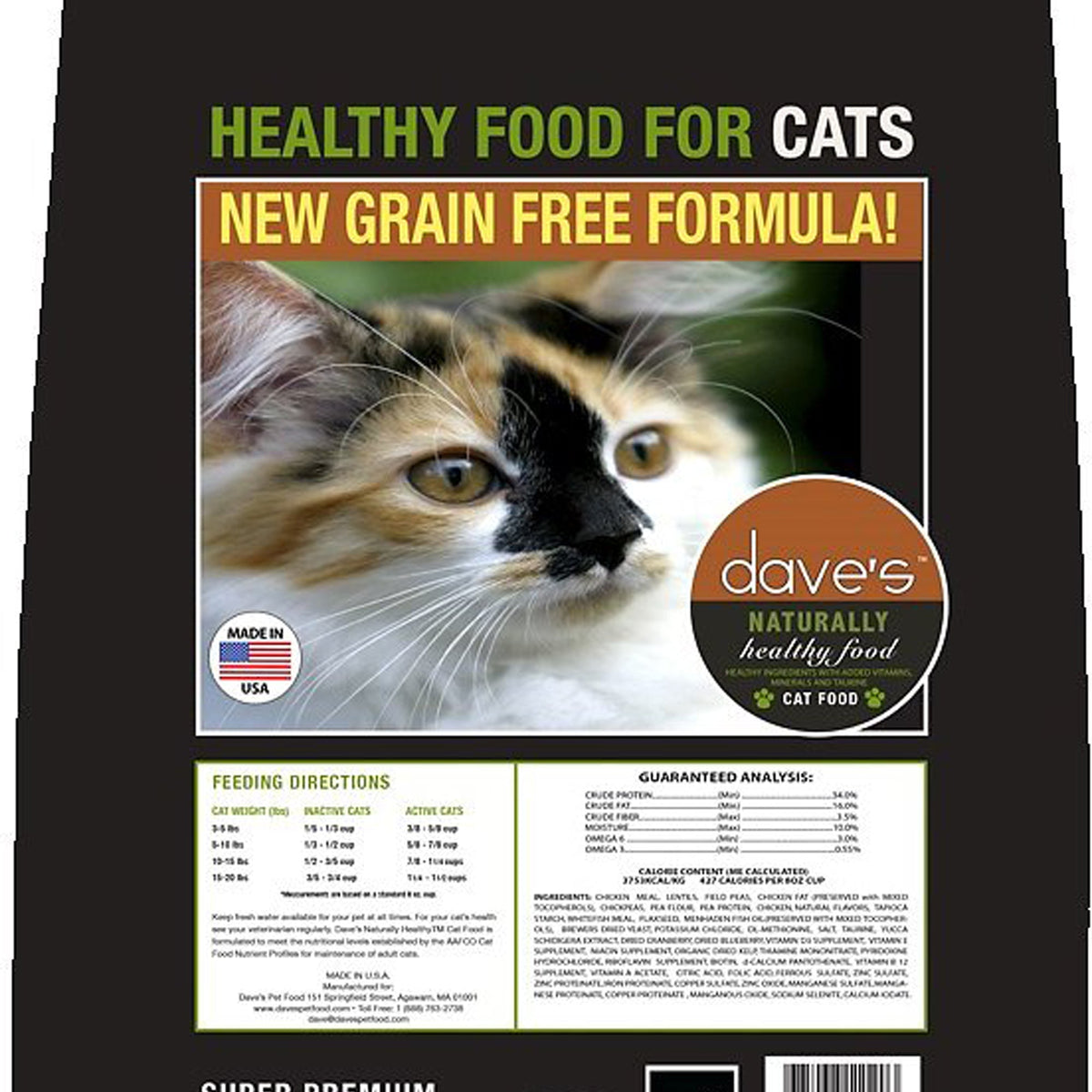 Dave's Pet Food Naturally Healthy Adult Dry Cat Food 20 Lbs.