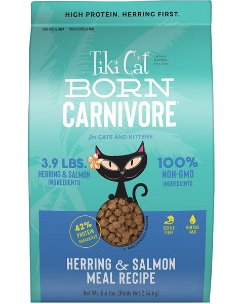 Tiki Pet Cat Carnivore Grain Free Herring and Salmon 5.6lbs.