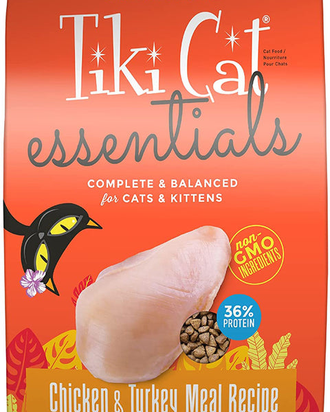 Tiki Pet Cat Essential Grain Free Chicken Turkey 12Lb