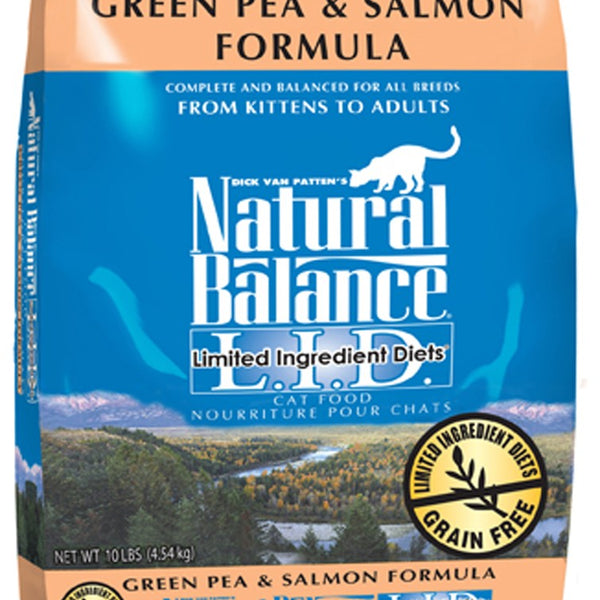 Natural Balance Pet Foods L.I.D. Dry Cat Food Green Pea & Salmon 1ea/10 lb