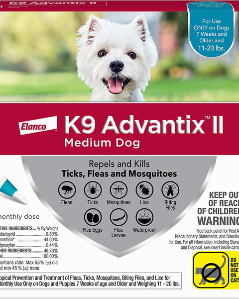 Advantage Ii Single Dose Medium Dog Teal