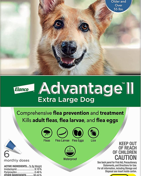 Advantage Ii Dog Extra Large Blue 6-Pack