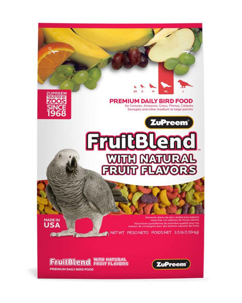 ZuPreem FruitBlend Bird Food Parrots & Conures 1ea/3.5 lb