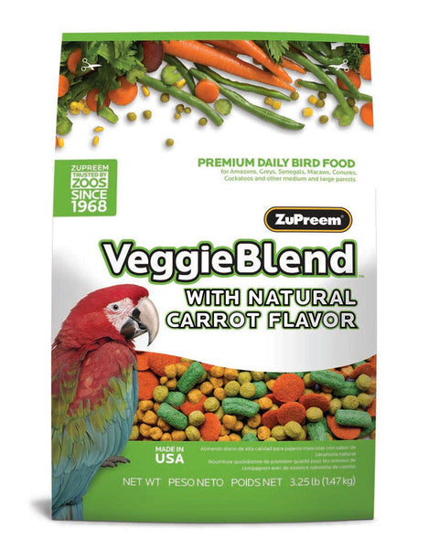 ZuPreem VeggieBlend Bird Food Parrots & Conures 1ea/3.25 lb