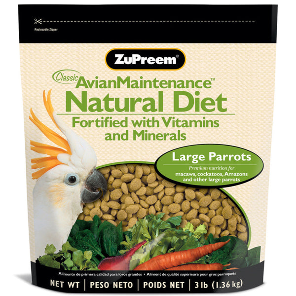 ZuPreem Natural Bird Food Large Parrots 1ea/3 lb