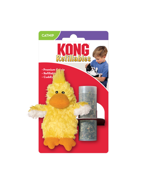 KONG Refillables Catnip Duckie Cat Toy Yellow 1ea/One Size