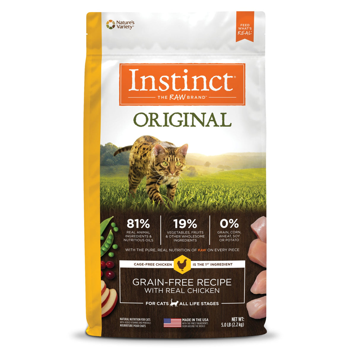 Natures Variety Instinct Cat Original Chicken 5Lb   Grainfree