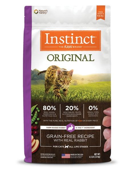 Natures Variety Instinct Cat Original Rabbit 4.5Lb  Grainfree