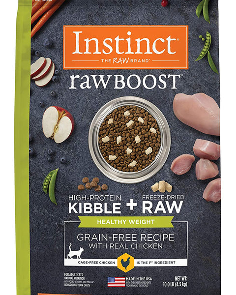 Natures Variety Instinct Cat Raw Boost Healthy Weight Chicken 10Lb Grainfree