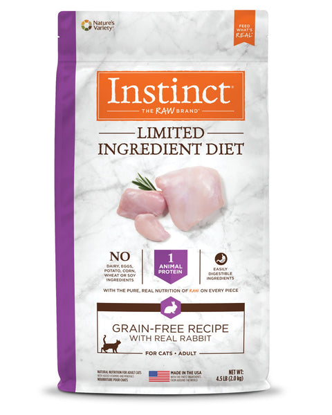 Natures Variety Instinct Cat Limited Ingredient Rabbit 4.5Lb Grain free