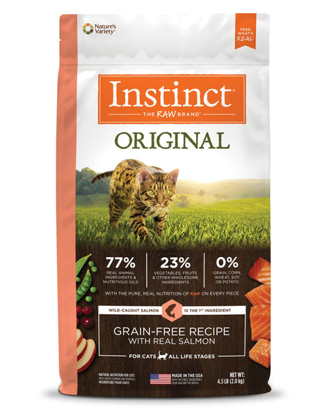 Natures Variety Instinct Cat Original Salmon 4.5Lb  Grain free