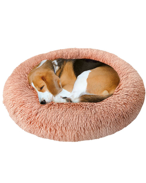 Ethical Pet Sleep Zone Luxe Round Faux Fur 27? Dusty Rose