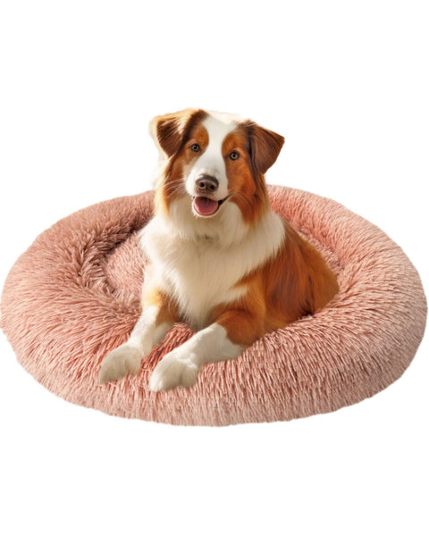 Ethical Pet Sleep Zone Luxe Round Faux Fur 39? Dusty Rose