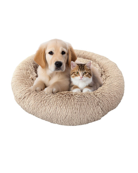 Ethical Pet Sleep Zone Luxe Round Faux Fur 22? Taupe