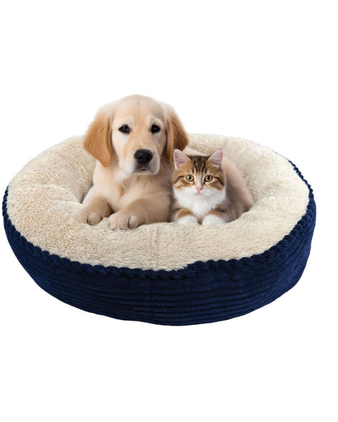 Ethical Pet Sleep Zone Luxe Round Rib Corduroy 23? Navy