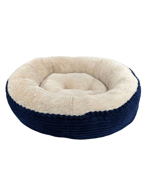 Ethical Pet Sleep Zone Luxe Round Rib Corduroy 23? Navy