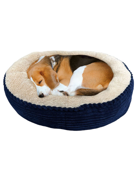 Ethical Pet Sleep Zone Luxe Round Rib Corduroy 31? Navy