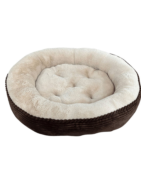 Ethical Pet Sleep Zone Luxe Round Rib Corduroy 31? Chocolate