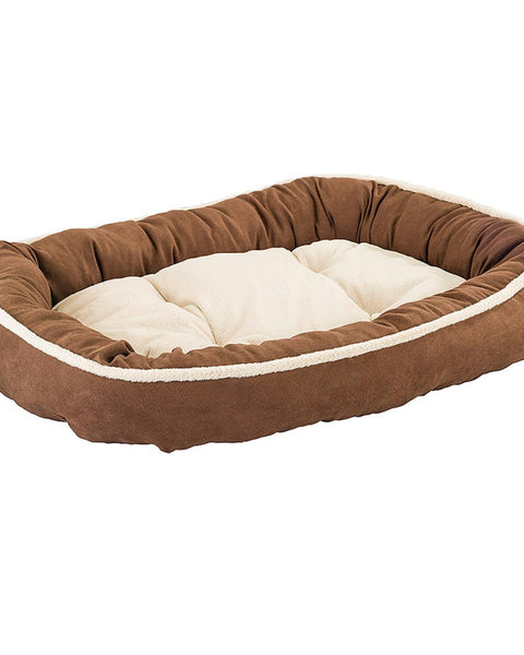 Ethical Pet Sleep Zone Shearling Oval Cuddler 35" Chocolate