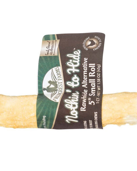 Fieldcrest Farms Nothin' To Hide Roll Dog Treat Chicken 24ea/5 in, SM, 1 pk