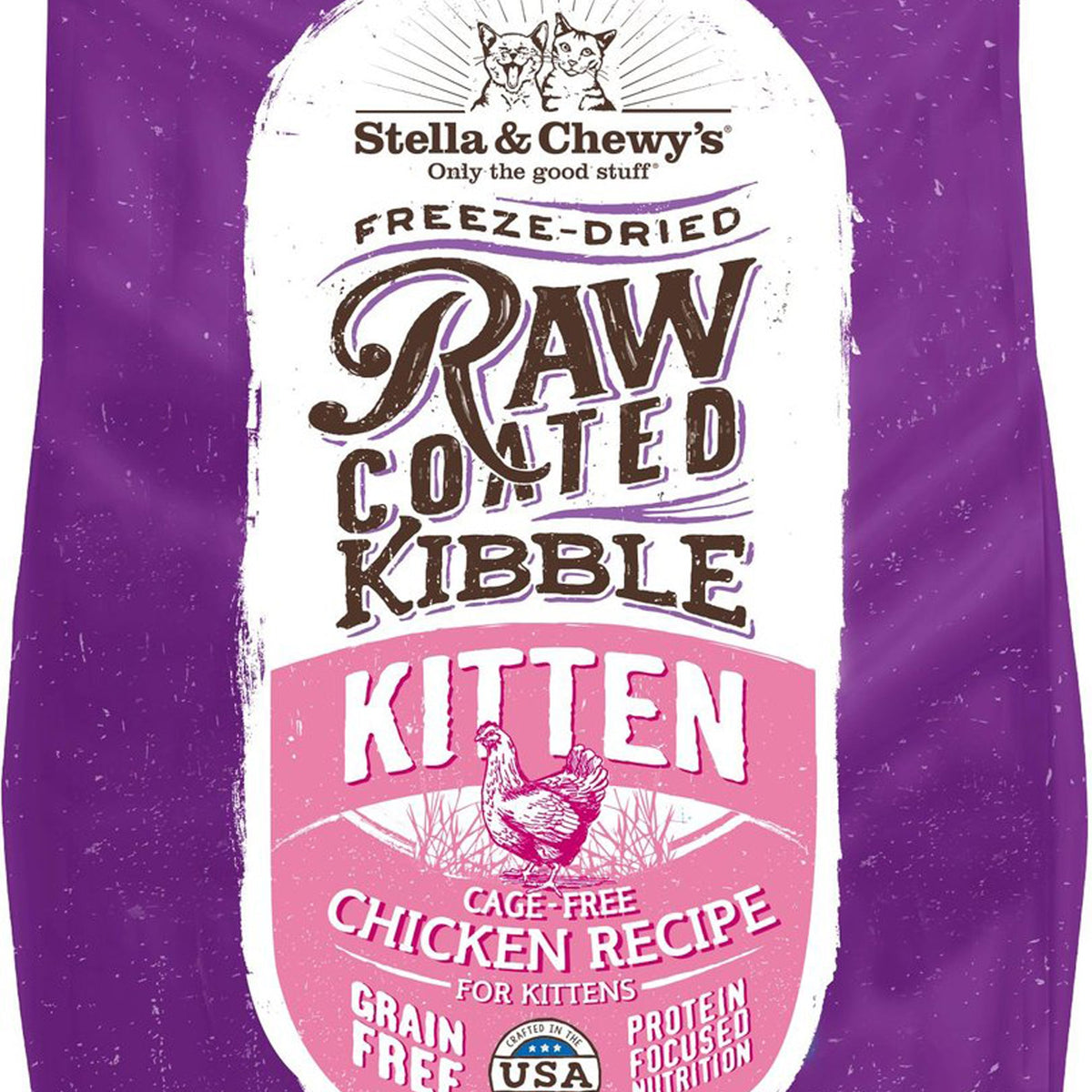 **Stella and Chewys Cat Raw Coated Kitten Cage Free Chicken 2.5Lb**