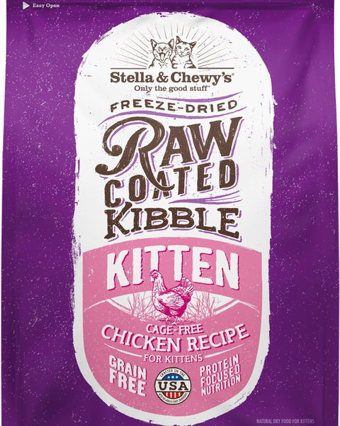 **Stella and Chewys Cat Raw Coated Kitten Cage Free Chicken 5Lb**