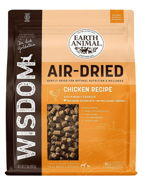 **Earth Animal Dog Wisdom Air-Dried Chicken 2Lb