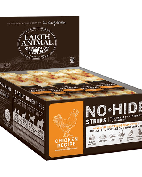 Earth Animal Dog No Hide Strips Chicken 60 Count