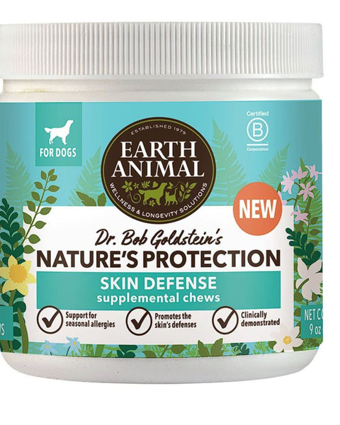 Earth Animal Dog Nature's Protection Chew Skin Defense 90 Count