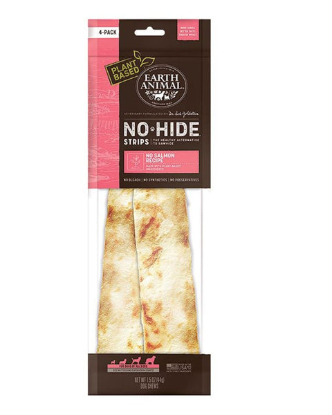 Earth Animal Dog No Hide Strips No Salmon 4 Pack