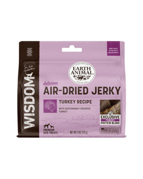 Earth Animal Dog Wisdom Air-Dried Jerky Turkey 4oz.