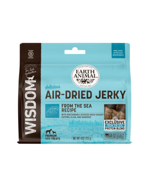 Earth Animal Dog Wisdom Air-Dried Jerky From The Sea 4 oz.