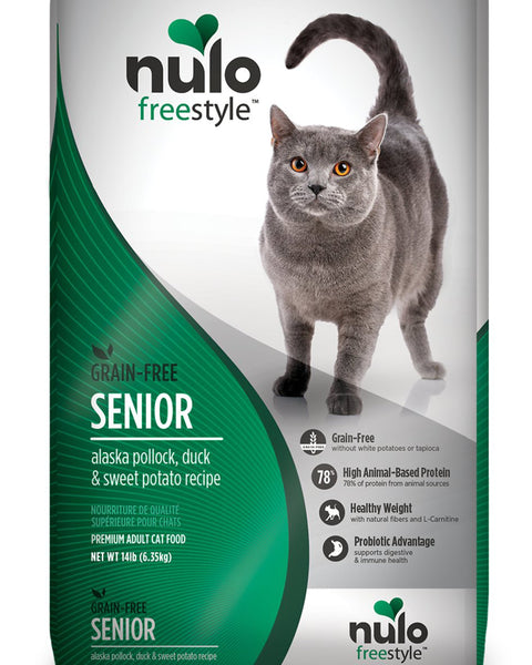 Nulo Freestyle Senior Dry Cat Food Alaska Pollock, Duck & Sweet Potato 1ea/12 lb