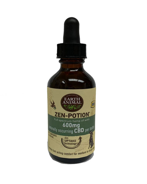 Earth Animal NatureS Comfort Potion For Dogs And Cats - Full Spectrum Hemp Oil Drops With Naturally Occurring Cbd, 600Mg