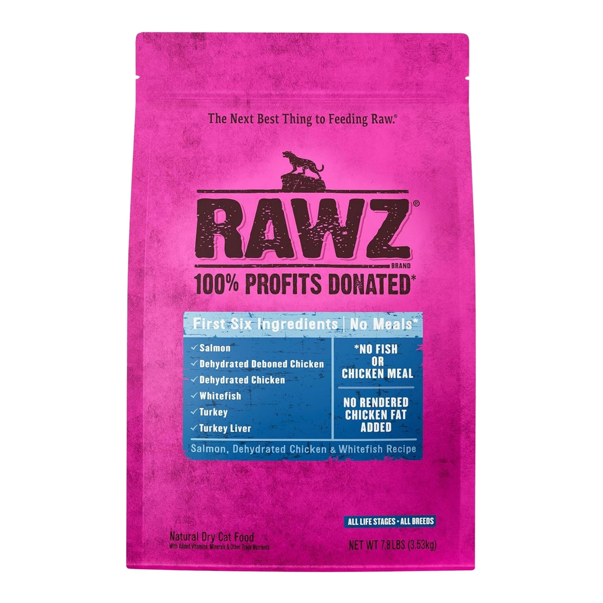 Rawz Cat Salmon Chicken Whitefish 7.8Lb  Meal Free