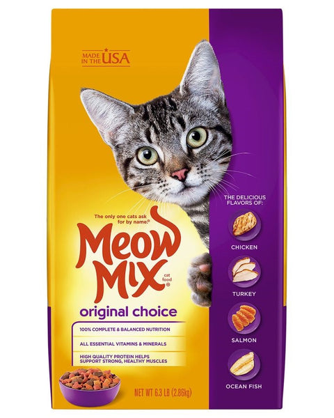 Meow-Mix Original Choice Dry Cat Food Chicken, Turkey, Salmon & Ocean Fish 1ea/6.3 lb