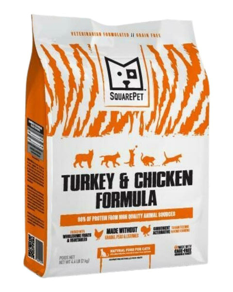 SquarePet Cat Turkey Chicken 4.4Lb