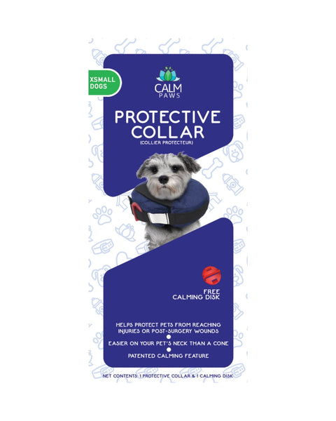 Calm Paws Protective Inflatable Collar w/ Dog Calming Disk XSmall
