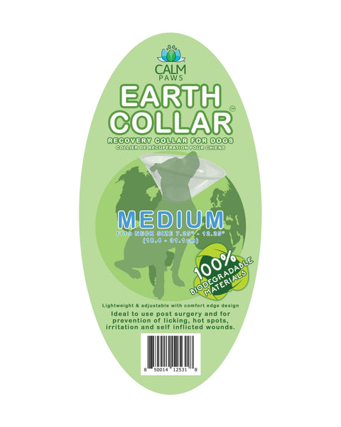 Calm Paws Earth Collar For Dog Recovery Medium 7.25-12.25in.