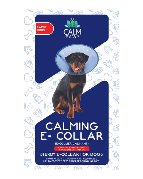 Calm Paws E-Collar Blue Large 9.5-15.5in.