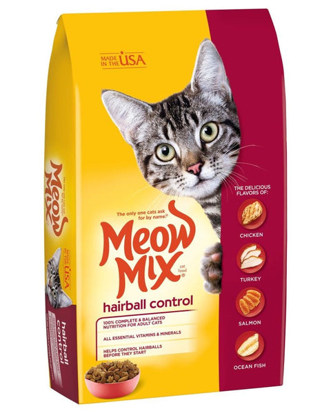 Meow-Mix Hairball Control Dry Cat Food Chicken, Turkey, Salmon & Ocean Fish 1ea/3.15 lb